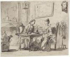 A Young Couple In An Elegant Interior