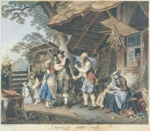 Depart Du Soldat Suisse by Sigismond Freudenberger