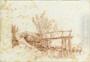 A Small Dock With Trees
