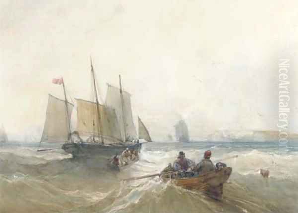 Fishing vessels in the Channel off Dover - view 1
