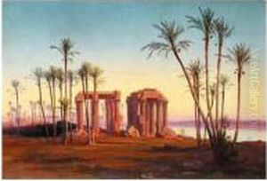 Temple By The Nile by Johann Jakob Frey