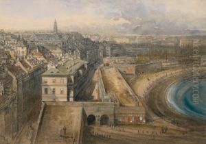 Blick Uber Wien Und Die Bastei Vom Donaukanal Blick Uber Wien Und Die Bastei Vom Donaukanal