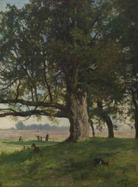 Baumlandschaft Mit Ziegen. - view 1