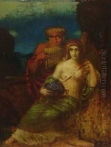 Nymphe Mit Satyr.