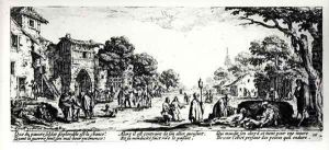 Death by the Roadside, plate 16 from 'The Miseries and Misfortunes of War', 1633 by Jacques Callot