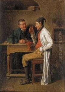 Drinking Friends by Friedrich V. Malheim Friedlaender