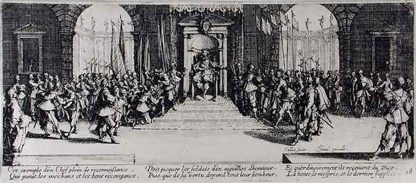 The Awarding of Honours, plate 18 from 'The Miseries and Misfortunes of War' 1633 - view 1