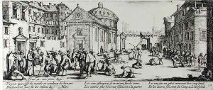The Hospital, plate 15 from 'The Miseries and Misfortunes of War' 1633 by Jacques Callot