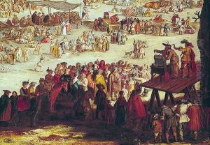 The Fair at Impruneta, detail of the right hand side, 1638