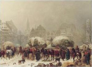 At The Horse Fair by Gustav Adolf Friedrich
