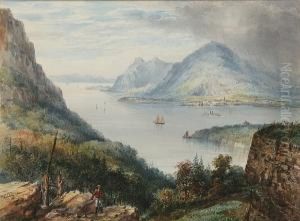 The Hudson River From Fort Putnam, New York State by Washington F. Friend