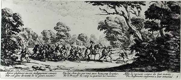 The Discovery of the Brigands, plate 9 from 'The Miseries and Misfortunes of War' 1633 - view 1