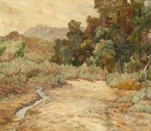 Irrigating Ditch On Cuipipua (sic) Indian Reservation by Charles Arthur Fries
