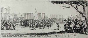 The Raising of an Army, plate 2 from 'The Miseries and Misfortunes of War' 1633 by Jacques Callot