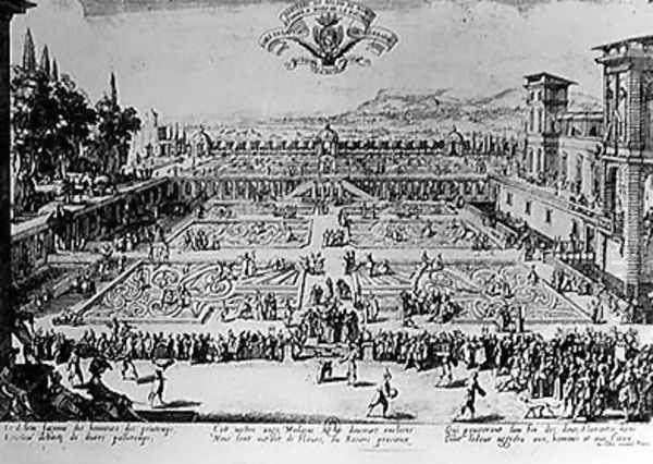 The Garden at the Palais de Nancy, dedicated to the Duchess of Lorraine, 1624 - view 1