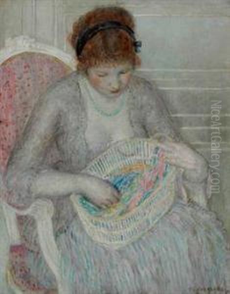 Girl With A Basket Of Ribbons - view 1