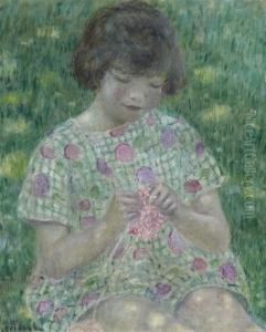 Child Knitting