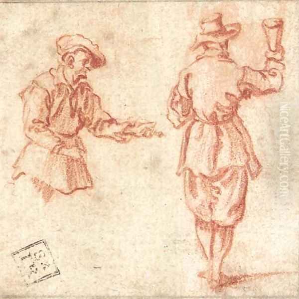 A stooping figure - view 1