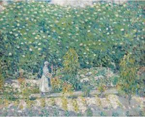 Roses At Mid-day by Frederick Carl Frieseke