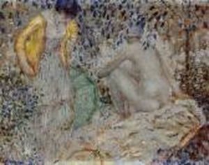 Two Women On The Grass by Frederick Carl Frieseke