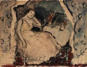 Lady Sitting by Frederick Carl Frieseke