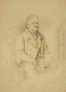 Study Of Agentleman, Three Quarter Length, Seated by Alfred Downing Fripp