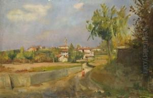 Veduta Di Borgo In Campagna by Donato Frisia