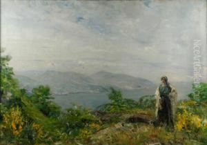"veduta Del Lago Di Como" 1914 by Donato Frisia