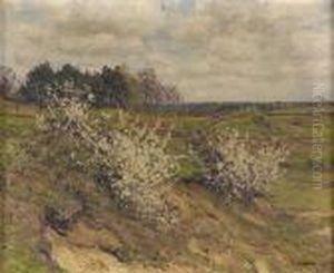 Bluhender Schlehdorn. by Wilhelm Fritzel
