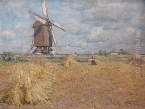 - Getreideernte Vor Derusedomer Muhle by Wilhelm Fritzel