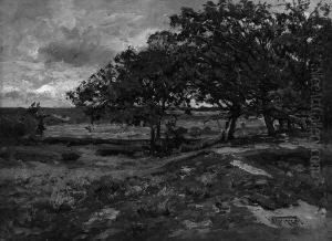 W. "landschaft Mit Baumen". Sign. Ol Auf Lwd. 40 X 54 Cm W. "landschaft Mit Baumen". Sign. Ol Auf Lwd. 40 X 54 Cm
