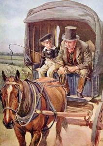 Banks Drives David to Yarmouth, 1924 by Harold Copping