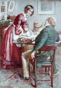 Ruth Pinch makes a Pudding, 1924 by Harold Copping