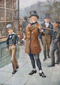 Mr Micawber Conducts David Home by Harold Copping