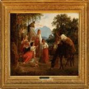 A Scene Of Italian Life by Lorenz Frolich