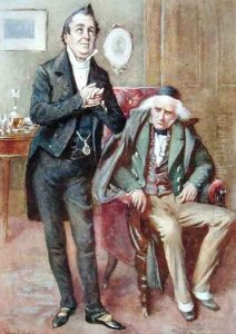Mr Pecksniff and Old Martin Chuzzlewit, 1924 by Harold Copping