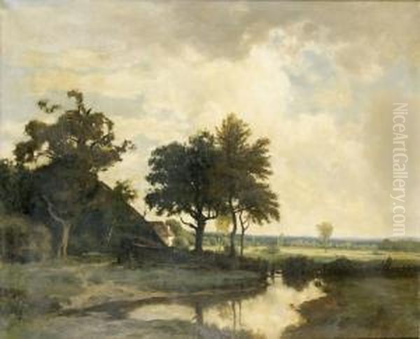 Landschaft Mit Teich Und Gehoft. - view 1