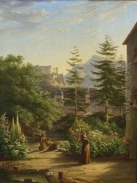 Salzburg - Blick Vom Garten Des
 Kapuzinerklosters - view 1