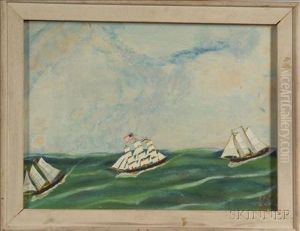 Clipper Ship And Grand Banks. by John O.J. Frost
