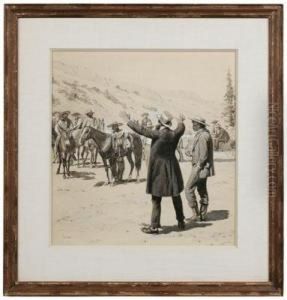 Illustration Of A Western Scene by Arthur Burdett (Sr.) Frost
