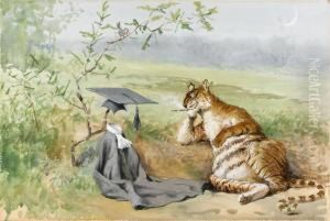 The Tiger And The Missionary by Arthur Burdett (Sr.) Frost