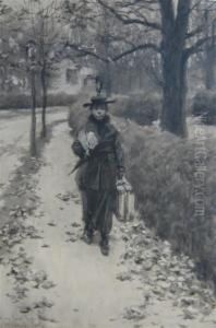 Leaving (woman With Suitcase)