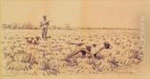 Hunter And Dogs by Arthur Burdett (Sr.) Frost