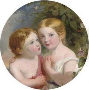 Two Young Girls In A Landscape