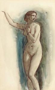 Study Of A Female Nude by William Edward Frost