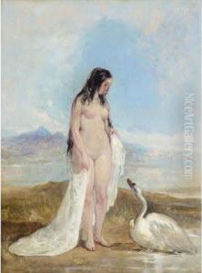 Leda And The Swan by William Edward Frost