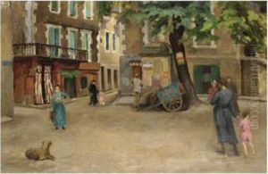 Town Square, South Of France by Roger Fry