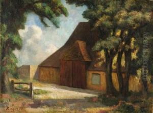 The Barn At Charleston by Roger Fry