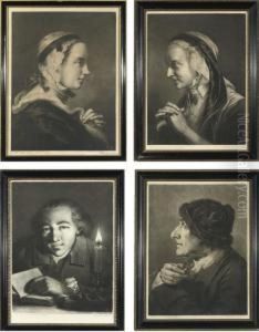 Young Woman In Profile by Thomas Frye