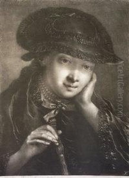 Portrait Of A Lady With Fan by Thomas Frye